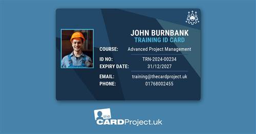 Training ID Card Blue Modern